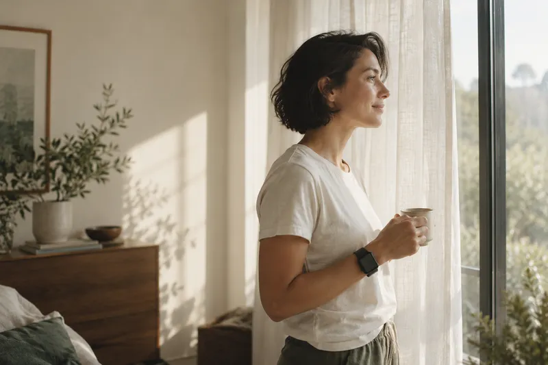 Soft morning light and a quiet cup by the window.